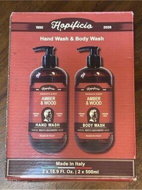 Amber & Wood Hand Wash & Body Wash - Amber (Set)-0126